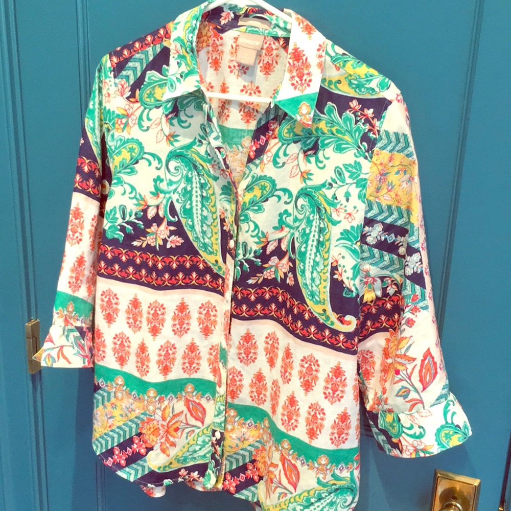 Chico’s non-iron linen blouse
